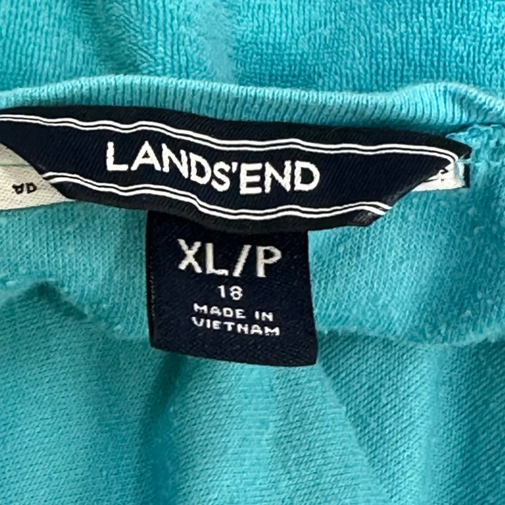Lands’ End‎ Terry Cloth Cover-Up Dress – XL/P (18) – Turquoise Blue